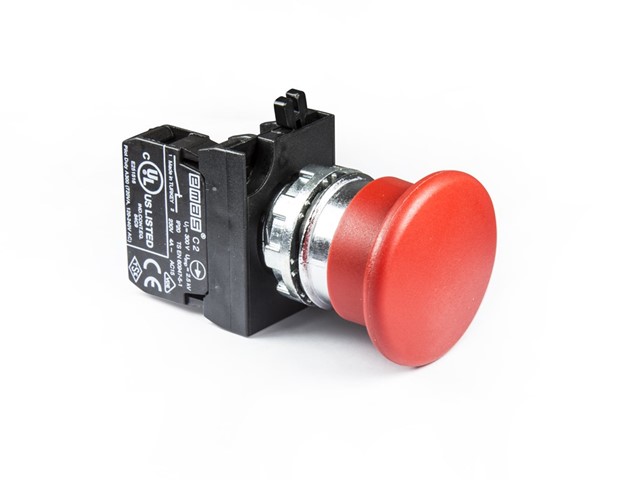 CM Series Metal 1NC Spring 40 mm Mushroom Red 22 mm Control Unit